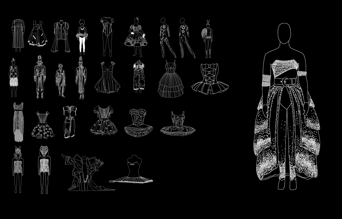 Couturiers de la Danse, plus de 130 dessins de costumes 130 dessins de costumes