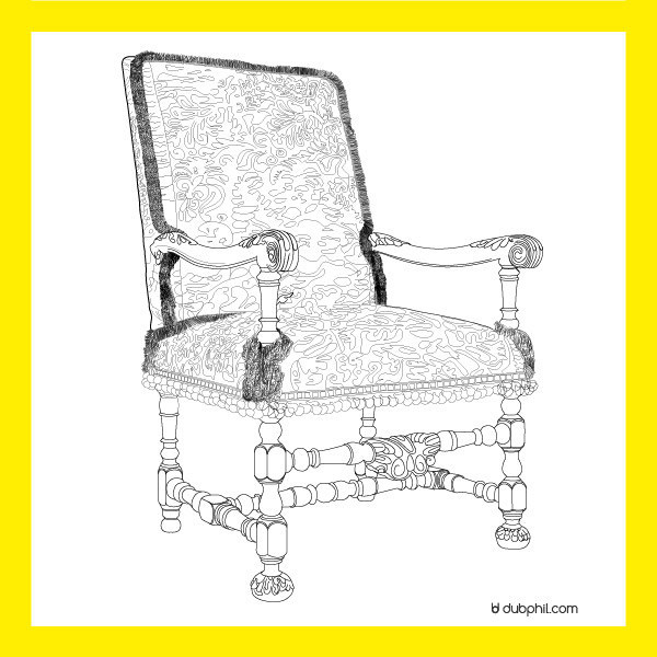 Louis XIII, le fauteuil bois tourné