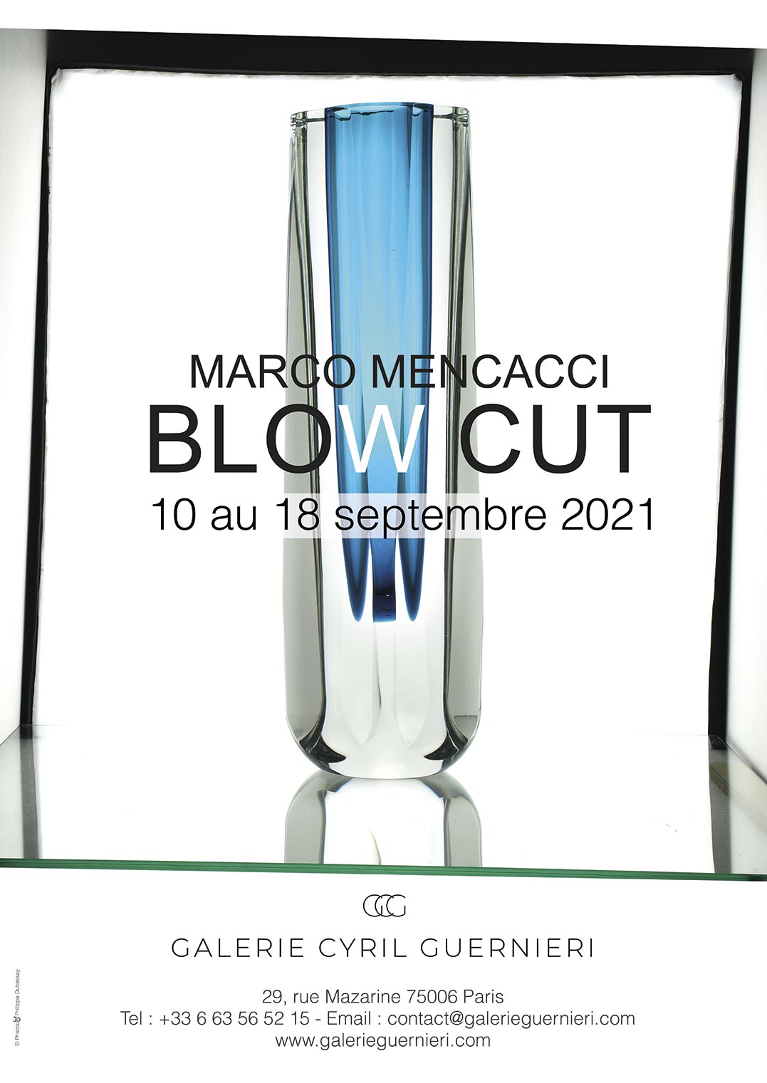 Affiche de l'exposition Blow Cut de Marco Mencacci, Galerie Cyril Guernieri, Paris 2021
